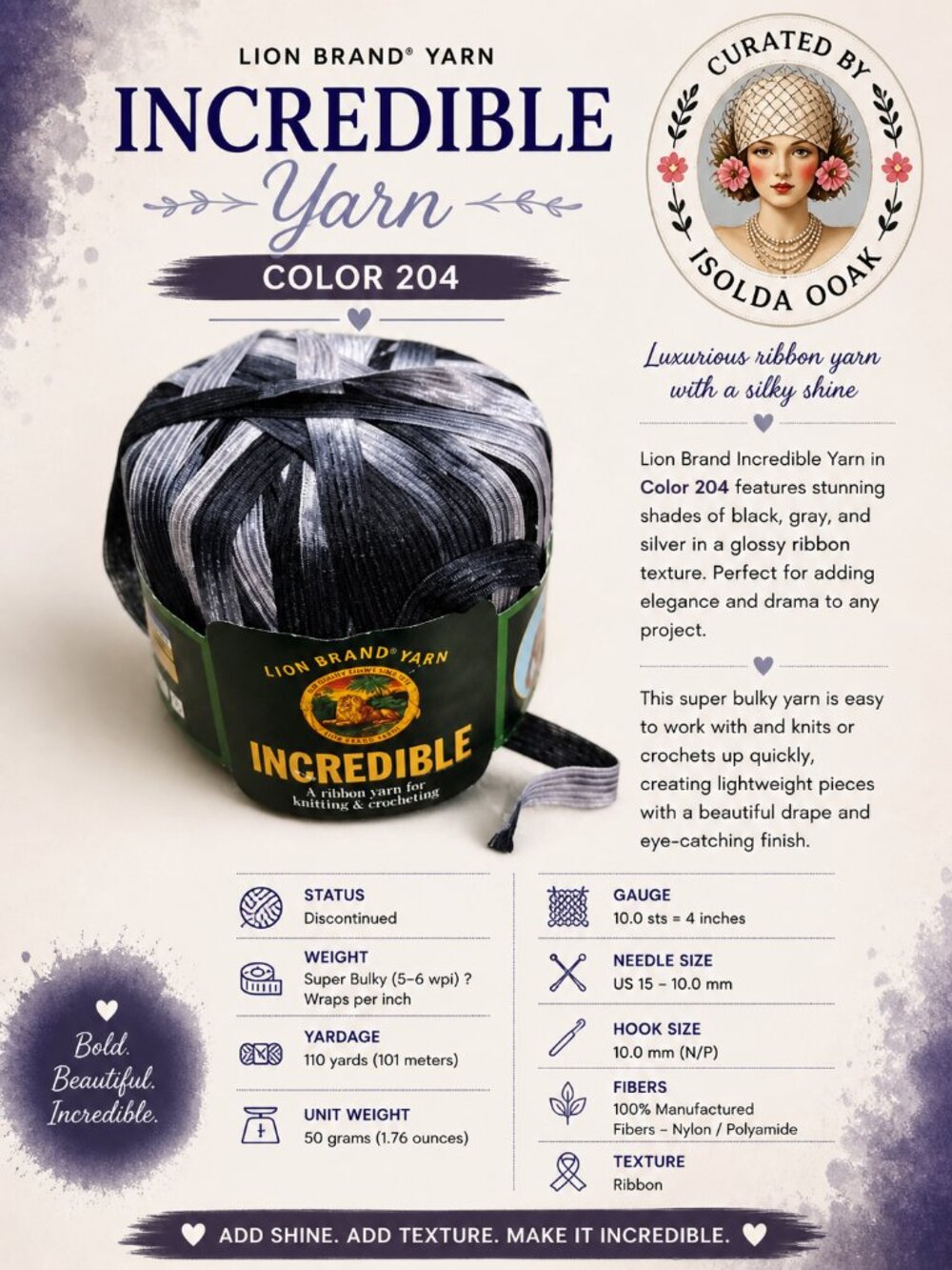 Lion Brand Incredible Yarn Color 204